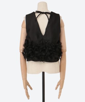 Plume Organza Top 32SJ03TO609BLK
