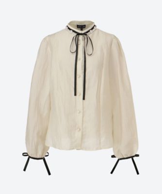 ＜sister jane (Women)＞Ｅｎｃｏｒｅ　Ｔｒｉｍ　Ｂｌｏｕｓｅ　３２ＳＪ０３ＢＬ１２８２ＩＶＯ