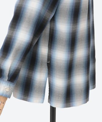 Rayon Ombre Check L／S Shirt PS26