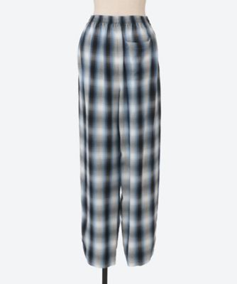 Rayon Ombre Check Gathered Pants 