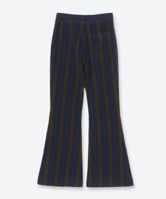 Pile Border Relaxed Flare Pants
