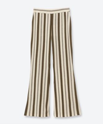 Pile Border Relaxed Flare Pants