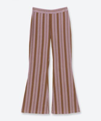 Pile Border Relaxed Flare Pants