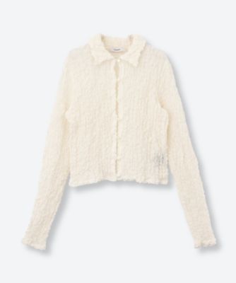 Shrink Lace Cropped Shirt PS26―CS18