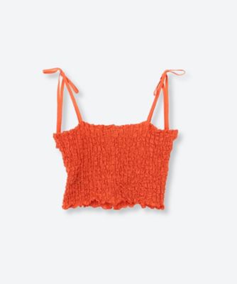 トップス PHEENY Cotton shirring camisole PHEENY/COTTON SHIRRING CAMISOLE(BLACK)