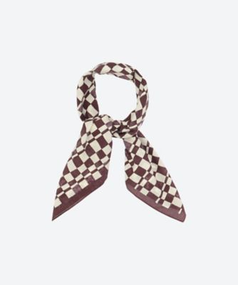 Cotton Silk Checkered Scarf PS26
