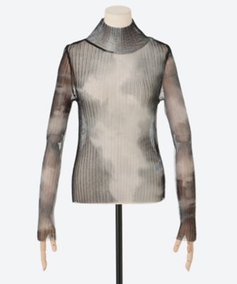 ＜ESTHE（Woman）＞Ｈｉｇｈ　Ｎｅｃｋ　Ｍｅｓｈ　Ｐｌｅａｔｅｄ　Ｔｏｐ　２５２－３０４１