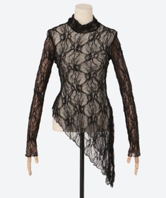 ＜ESTHE（Woman）＞Ｌａｃｅ　Ａｓｙｍｍｅｔｒｉｃ　Ｈｉｇｈ　Ｎｅｃｋ　Ｔｏｐ　２５２－３１１１ａ
