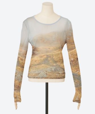 ＜ESTHE（Woman）＞Ｍｅｓｈ　Ｌｏｎｇ　Ｓｌｅｅｖｅ　Ｔｏｐ　２５２－３１３２