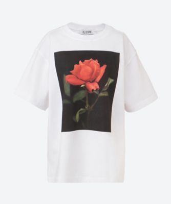 ＜ESTHE（Woman）＞Ｒｏｓｅ　Ｐｒｉｎｔ　Ｃｏｔｔｏｎ　Ｔ－Ｓｈｉｒｔ　２５２－３０３４ａ