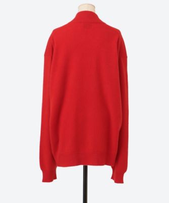 PURE CASHMERE KNIT HALF ZIP LS ST