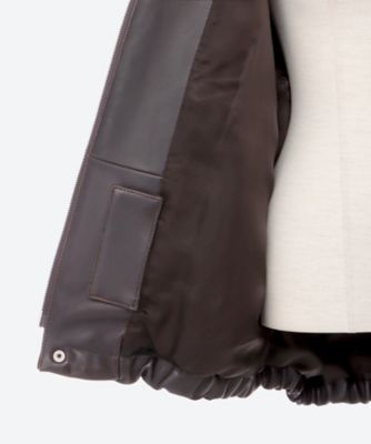 SHEEP LEATHER ZIP SHORT JACKET ST