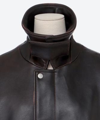 SHEEP LEATHER ZIP SHORT JACKET ST