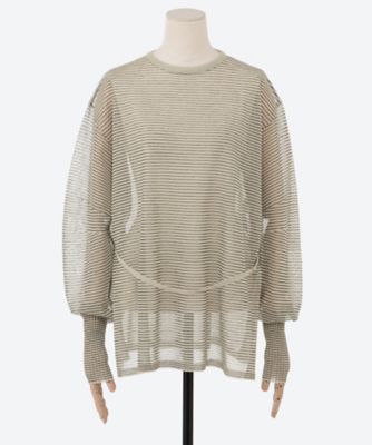 SIDE SLIT SHEER PULLOVER 26SSAC―004