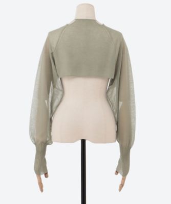 SHEER SHORT CARDIGAN 26SSAC―005 | A