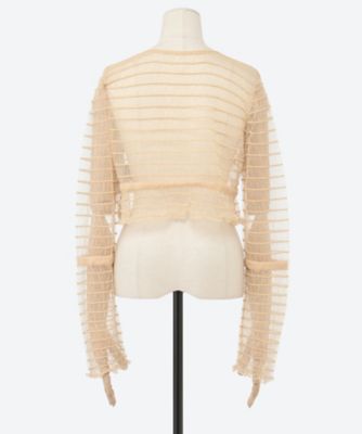 CLEAR WAVING BORDER CARDIGAN 26SSAC