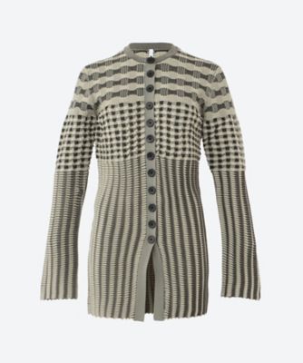 カサブランカ☆ARGUE FOODIE&long tunic LINKS PATTERN CARDIGAN 26SSAC―013 | A