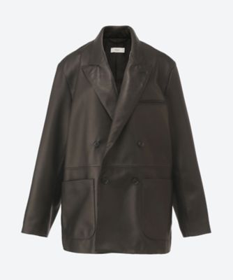 ＜YOKE (Women)＞Ｓｈｅｅｐ　Ｌｅａｔｈｅｒ　Ｄｏｕｂｌｅ　Ｂｒｅｓｔｅｄ　Ｂｌｅａｚｅｒ　ＹＫ２６ＳＳ０１１６１Ｊ