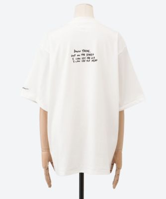 JANE SMITH ジェーンスミス Tシャツ ラウンドネック オフホワイト サイズ:38(M) | 25春夏 コットン ナイロン シアー リブ 半袖 Tシャツ | COTTON NYLON SHEER RIB S/S | ショートスリーブ | トップス カットソー 【レディース】【中古】 FRAMeWORK（フレームワーク） tシャツ JANE SMITH/ジェーンスミス