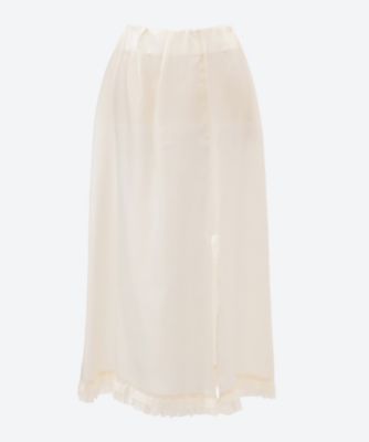 WASHED CUPRO FRILL SLIT SKIRT 26SSK