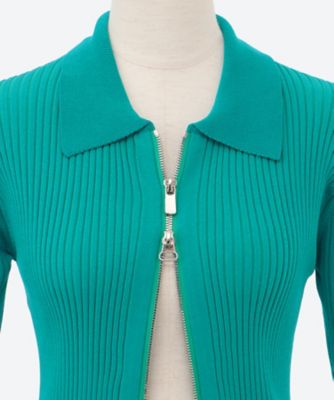 16G RIB DOUBLE ZIP CARDIGAN 26SKN