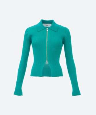 16G RIB DOUBLE ZIP CARDIGAN 26SKN