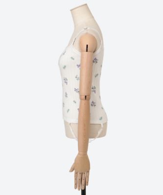 COTTON EYELET RIB FLOWER UP DOWN