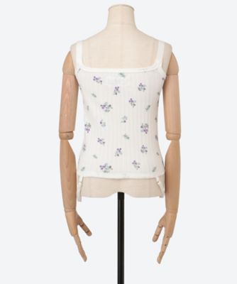 COTTON EYELET RIB FLOWER UP DOWN