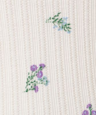 COTTON EYELET RIB FLOWER UP DOWN