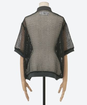 【美品】JANE SMITH ジェーンスミス シャツ レッド サイズ:38(M) | 26春夏 スクエア メッシュ スキッパー ポロ / SQUARE MESH SKIPPER POLO シャツ プルオーバー コットン | トップス カットソー 日本製【レディース】【中古】 JANE SMITH - 【美品】JANE SMITH ジェーンスミス シャツ レッド