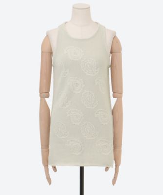 【新品未使用】andmary Retty silky tank ベージュ ANDMARY】Retty silky tank