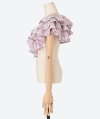 embroidery frill neck F26S26 | FUMIE