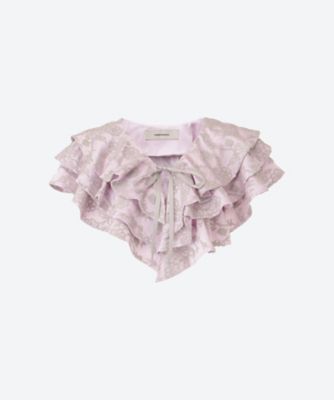 embroidery frill neck F26S26 | FUMIE