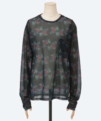 sheer print longT F26S34 | FUMIE=TANAKA