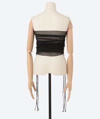 fumie tanaka❤︎gather ribon bustier sheer gather bustier F26S37 | FUMIE=TANAKA