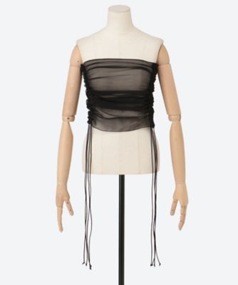 sheer gather bustier F26S37 | FUMIE=TANAKA