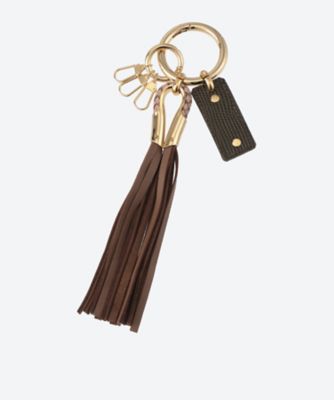 leather tassel charm F26S69 | FUMIE=TANAKA