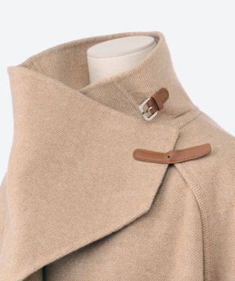 COWL NECK RAGLAN HANDMADE HALF COAT