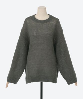 ＜oval square (Women)＞Ｌｉｇｈｔ　Ｏｖｅｒｓｉｚｅｄ　Ｋｎｉｔ　２１００１