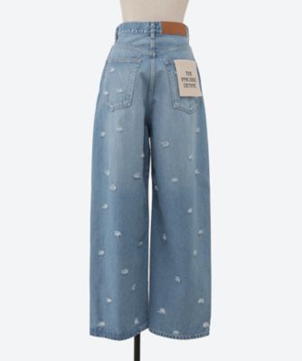 Dot Hole Denim Pants ID―PT57 | INSCRIRE