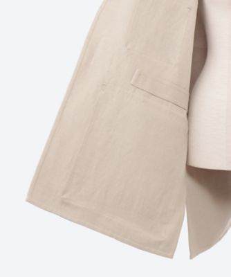 ベスト Cotton Linen Rever Pocket Vest