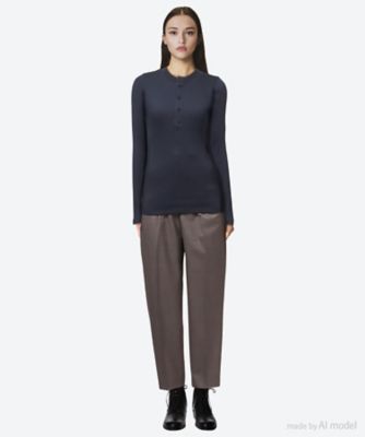 カットソー Cotton Rib Henry Neck