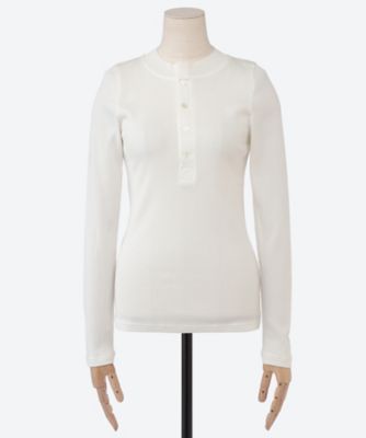 カットソー Cotton Rib Henry Neck 