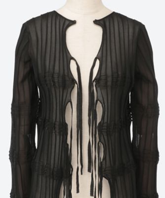 OPENSESAMECLUB sheer flow cardigan BLACK sheer flow 2way skirt 
