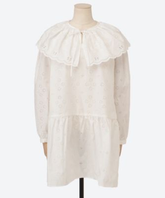 土日値下　HOLIDAY LACE BIG COLLAR MINI DRESS LACE BIG COLLAR MINI DRESS 26102000