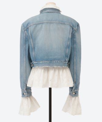 LACE―LAYER DAMAGE DENIM PADDED