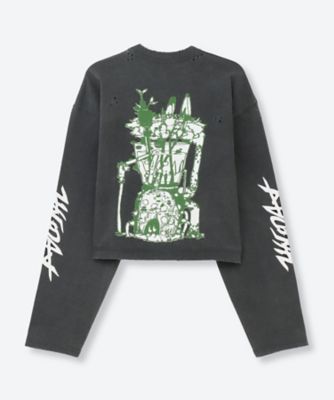 SUPER FINE DRY CROPPED DAMAGE L／S T