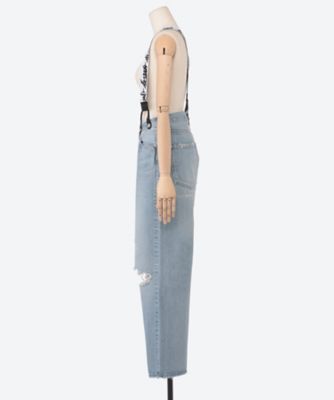 DAMAGE DENIM SUSPENDER PANTS（LIGHT