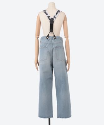 DAMAGE DENIM SUSPENDER PANTS（LIGHT