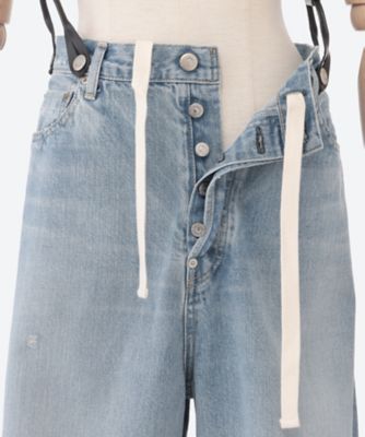 DAMAGE DENIM SUSPENDER PANTS（LIGHT